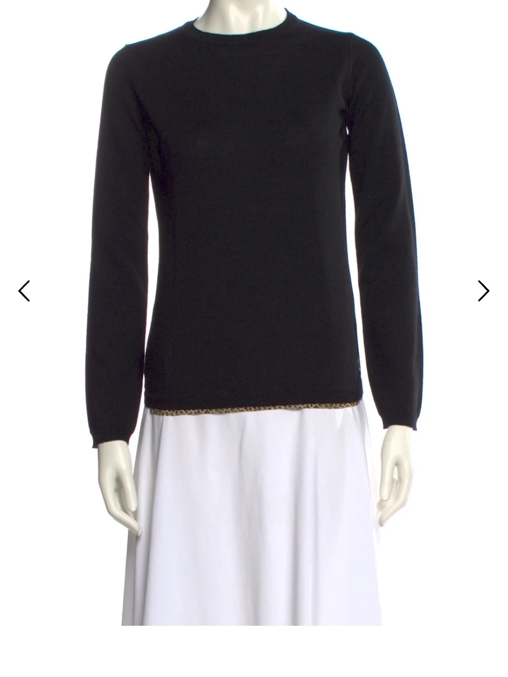 Roberto Cavalli Black Long-Sleeve Crewneck Sweater